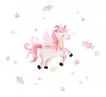 Vinilo Decorativo Pared Gigante Unicornio Adhesivo Sticker