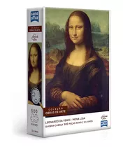 Quebra Cabeça Monalisa  Leonardo Da Vinci 500 Peças 10 Anos