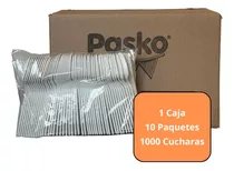 Cuchara De Plástico Desechable Mediano Blanco Pasko 1000 Pzs
