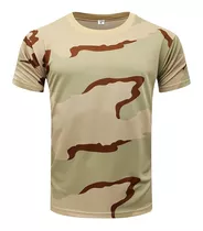 Manga Corta De Camuflaje Táctico De Verano Para Hombre