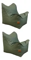 Puff Fiaca,sillon Bkf (combo X 2 U.) Ecocuero G Y G Fiacas.