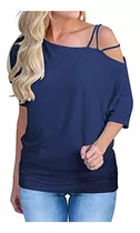 Blusa Manga Corta Para Mujer Hombro Descubierto Estilo S