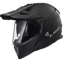 Casco Moto Ls2 Mx436 Pioneer Evo Negro Mate - Fas Motos Color Matt Black Diseño Solid Tamaño Del Casco M