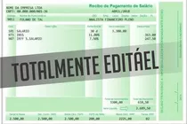 Modelo Holerite Comprovante De Renda Editável