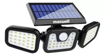 Lampara Solar Led Exterior Maxwell Sensor Movimiento 3 Direc