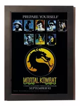 Quadro Poster C.moldura Mortal Kombat 1 Classico Game