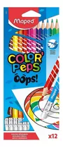 Lápis De Cor Apagável Maped Color Peps Com 12 Cores
