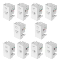 10un Módulo Tomada Rede Rj45 5e 8v Blanc+ Evidence Fame