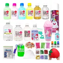 Kit Com Colas Coloridas Clear - Completo Isa Slime
