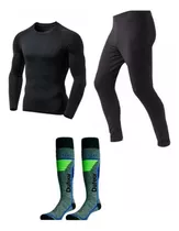 Equipo Termico Primera Piel Remera + Calza + Medias Frio Pro