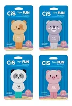 Corretivo Em Fita Cis Tape Fun Bichinhos - Kit 4 Unidades