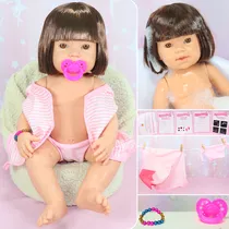 Boneca Bebê Reborn Silicone Pode Da Banho Pronta