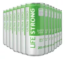 Energético Life Strong Energy Drink 12 Unidades Maça Verde