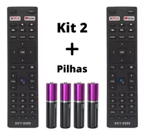 Kit 2 Controle Remoto Compatível Smart Tv Jvc 4k Led