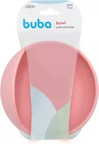Buba Prato Bowl Silicone Com Ventosa Introdução Alimentar Infantil Rosa