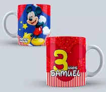 Taza Plástica Personalizada Infantil Mickey / Minnie Mouse