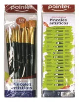 Set De Pinceles Artisticos 10 Und Pointer Art Pro