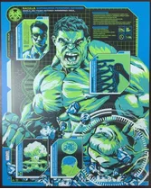 Litografía Exclusiva Increíble Hulk Brilla En La Oscuridad 