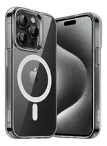Funda Magnética Magsafe Clear P/ Tel iPhone 15 Pro Plus Case