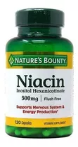 Niacin 500mg Flush Free Nature's Bounty 120 Cápsulas (usa)