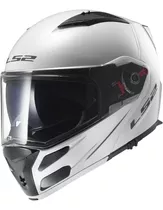 Casco Moto Ls2 Ff324 Abatible Metro Evo Blanco