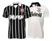 Kit 2 Camisas Corinthians Retro Anos 90 Históricas Masculino