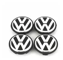 X4 Set Tapas Centro De Llanta Volkswagen 70mm Negro