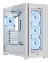 Armário Rgb Corsair 5000x Rgb Ql Edition Branco De Torre Média Cor Branca