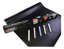 Pizarra Adhesiva Sticker Vinilo Mural Incluye Tiza Colores