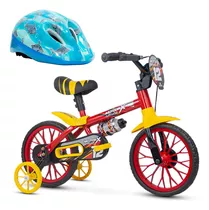 Bicicleta Infantil Nathor Motorx 12 + Capacete Absolute Kids