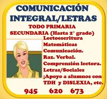 Clases Comunicación, Lenguaje, Letras, Primaria Secundaria