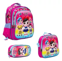 Kit Mochila Infantil Menina Lol Surprise Envio Imediato