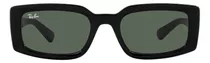 Óculos De Sol Feminino E Masculino 0rb4395 Kiliane Bio-based Cor Preto Cor Da Lente Verde Ray-ban