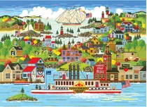  Roseart Home Country Jigsaw Puzzle 1000 Peças The Americana