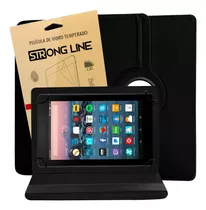 Capa Amazon Fire Hd 7 Giratória Encaixe Perfeito + Pelicula