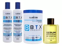 Kit 3 Semanas Shampoo Cond Btx Plancton Orghanic 1kg Brinde