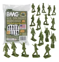 Bmc Marx Plastic Army Men Marching Us Soldiers Green