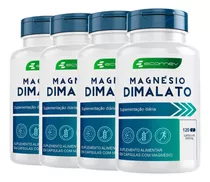 4 Magnesio Dimalato Puro Premium 500mg 480cáp 8 Meses Ecomev Sabor Sem Sabor