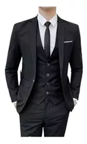 Terno Slim Kit Completo De Luxo - Calça + Blazer + Colete 