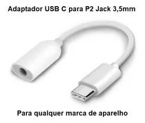 Cabo Xiaomi Adaptador Usb C Para P2 Jack 3.5mm, Para Fone P2