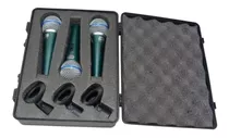 Kit 3 Microfones Profissional Mxt Bt-58a + Cabos + Cachimbo