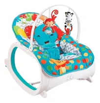 Silla Mecedora Vibradora Musical Antirreflujo Para Bebe Azul Verdoso