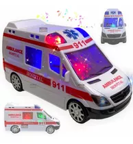 Van Samu Ambulância Som Luz Bate E Volta Presente Brinquedo