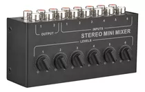 Mini Misturador Passivo Estéreo De 6 Canais Rca Mixer De Áud