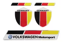 Adesivo Resinado Bandeira Alemanha Vw Up Golf Jetta Polo 5pç