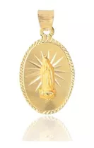 Medalla Ovalada Virgen De Guadalupe Oro 10 Kilates