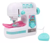 Maquina De Coser Mini Sweing Machine Con Pedal 202a Super Color Blanco