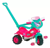 Motoca Menina Triciclo Para Bebe Com Empurrador Proteçao