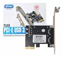 Placa Pci Express Usb 3.0 2 Portas Usb Knup Kp-t106 5gbps 