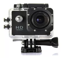 Camara Deportiva Full Hd 1080p Impermeable Waterproof 30m Color Negro